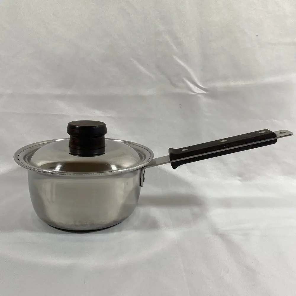 Farberware Triple Ply Stainless Aluminum Birch Wood 1 qt saucepan & Lid Bronx NY